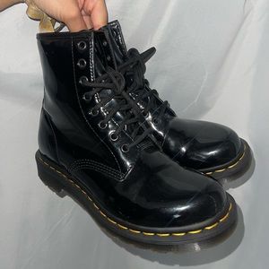 Patent leather doc martens 1460 combat boots